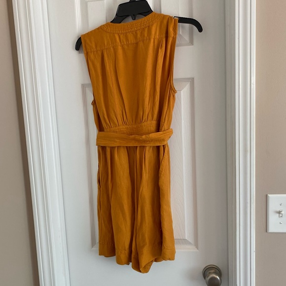 Maeve Anthropologie Mustard Yellow Romper | size 4 - Picture 4 of 5